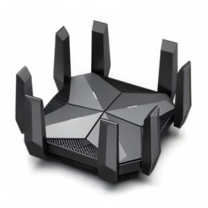 Modern WiFi router with multiple antennas, representing top home networking devices in 2025.