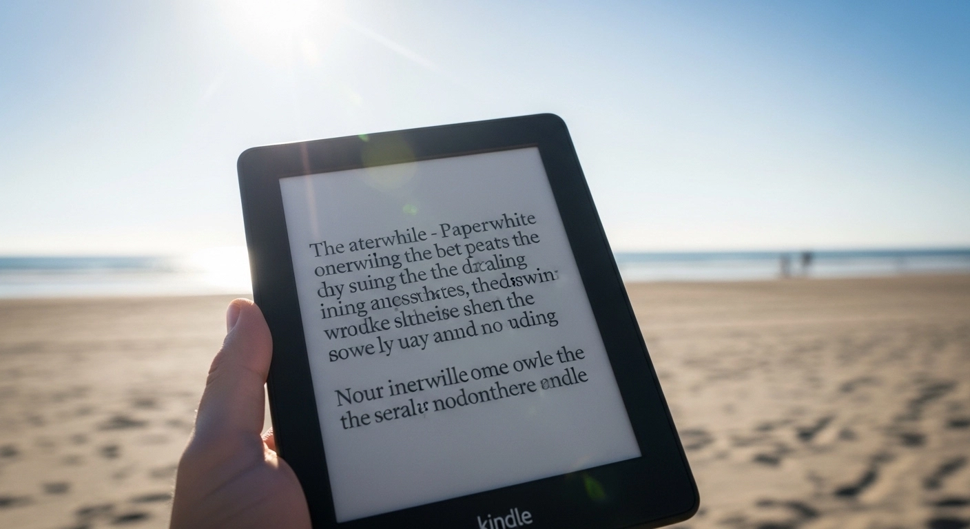 Paperwhite: Readable but with noticeable glare and reduced contrast

Scribe 2: Color mode became washed out; monochrome mode performed similarly to Paperwhite

Basic Kindle: Worst performance due to lack of anti-glare coating


